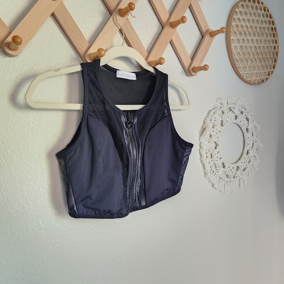 House Of Harlow 1960 Mesh Zipper Crop Top NWOT Size S - Picture 2 of 8